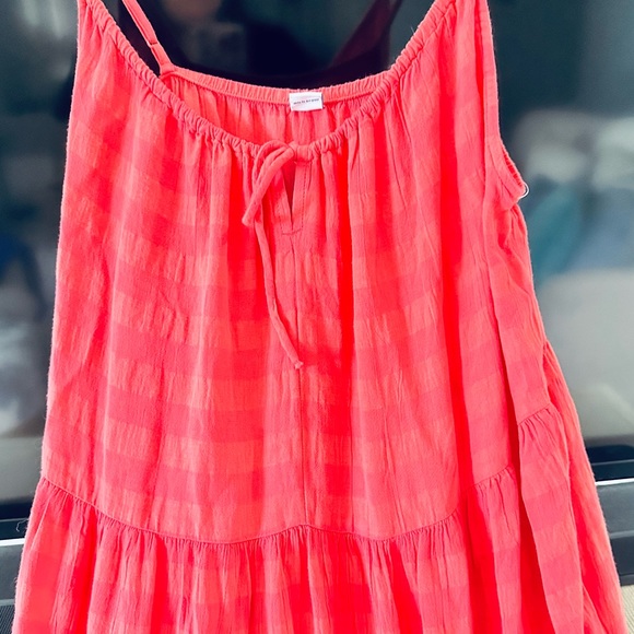 ❤️ NWT Old Navy Women's Tiered Tie-Front Maxi Swing Sundress Dress Red Lory SZ L - Picture 11 of 16